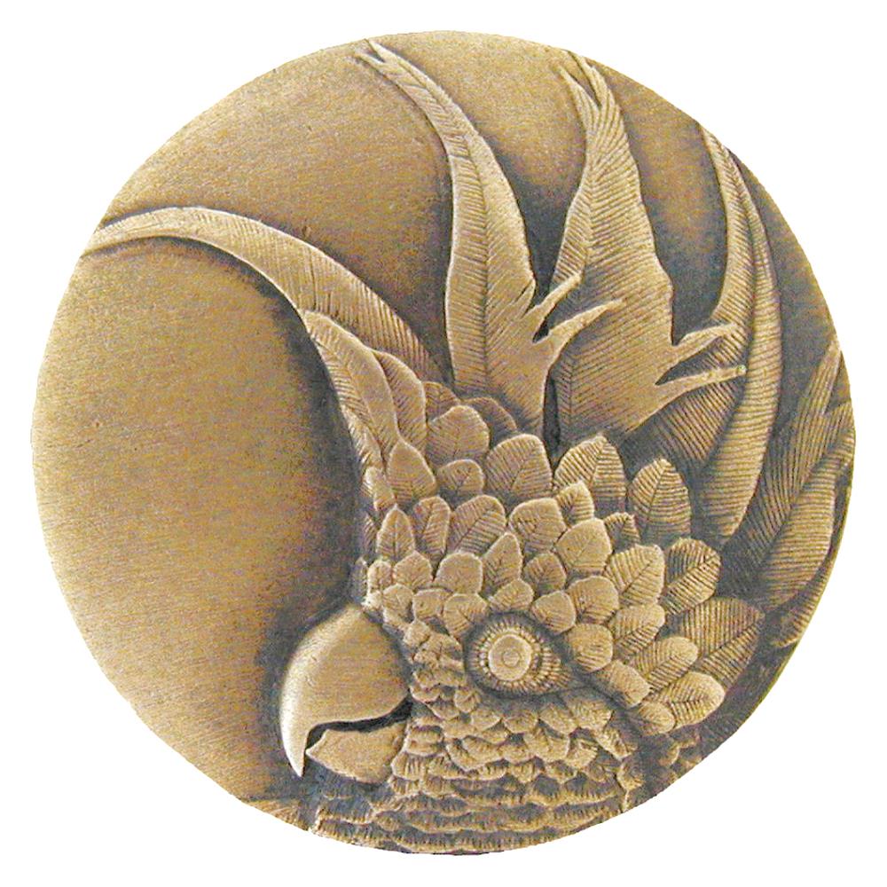 Notting Hill NHK-324-AB-R Cockatoo Knob Antique Brass (Small - Right side)